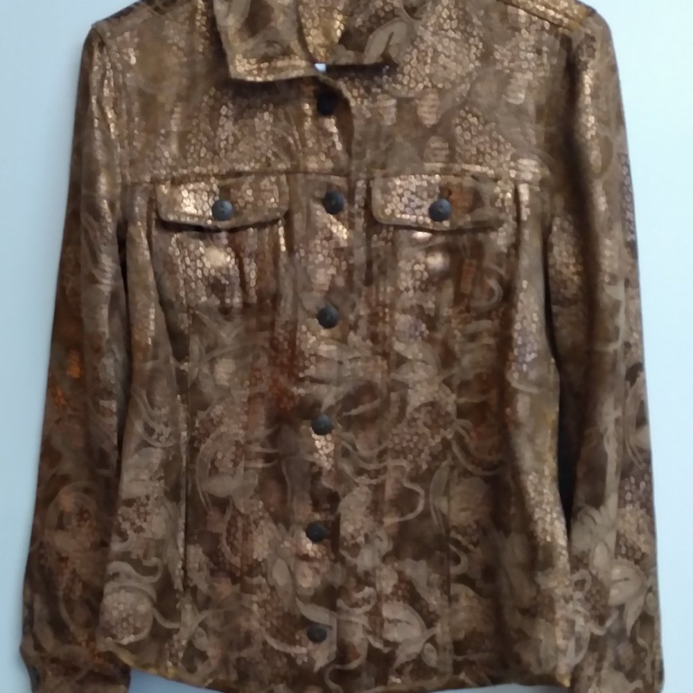 Chico's Brown and gold Jacket